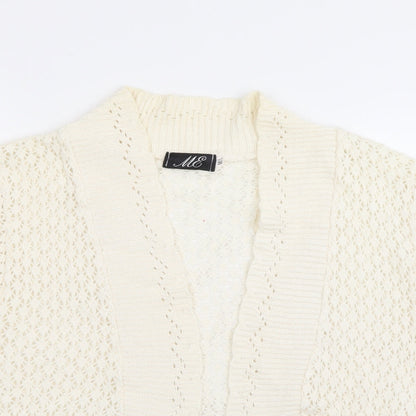 Womens UK Size M ME Ivory Cardigan Jumper