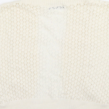 Womens UK Size M ME Ivory Cardigan Jumper