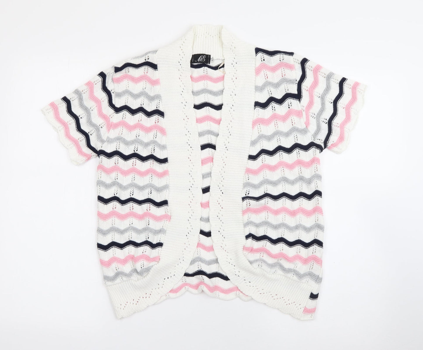 Womens UK Size L ME White Cardigan Jumper