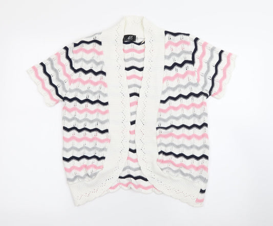 Womens UK Size L ME White Cardigan Jumper