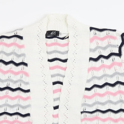 Womens UK Size L ME White Cardigan Jumper