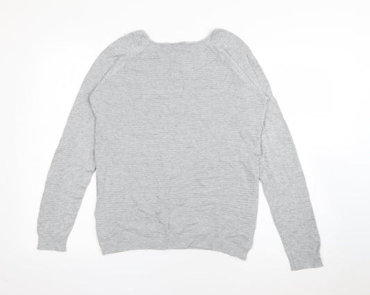 Avenue Womens Grey Round Neck  Viscose Pullover Jumper Size 14