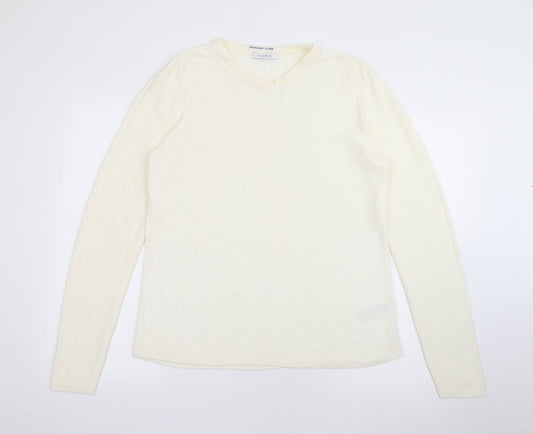 Womens UK Size 14 Marks and Spencer Ivory Pullover Jumper