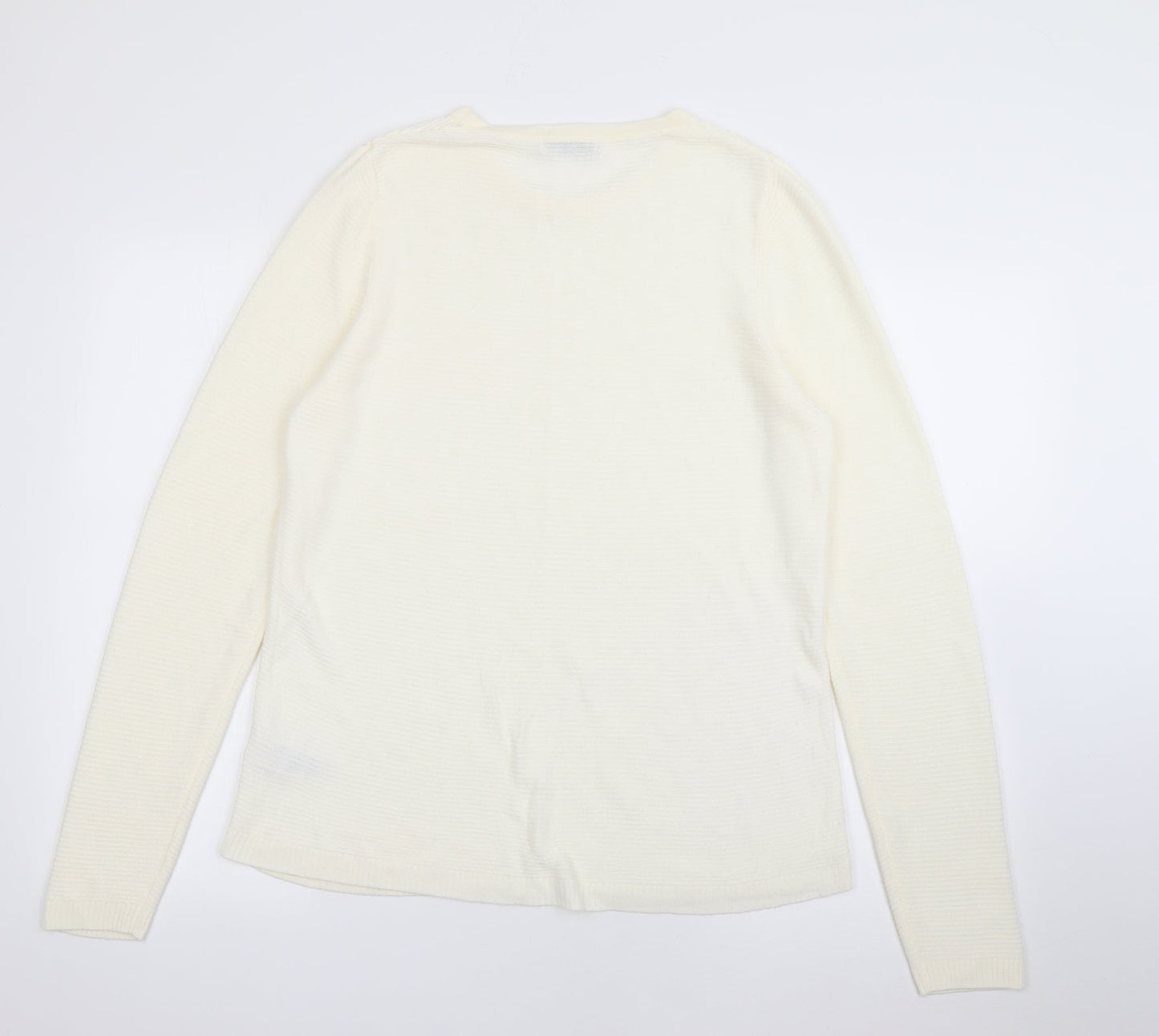 Womens UK Size 14 Marks and Spencer Ivory Pullover Jumper