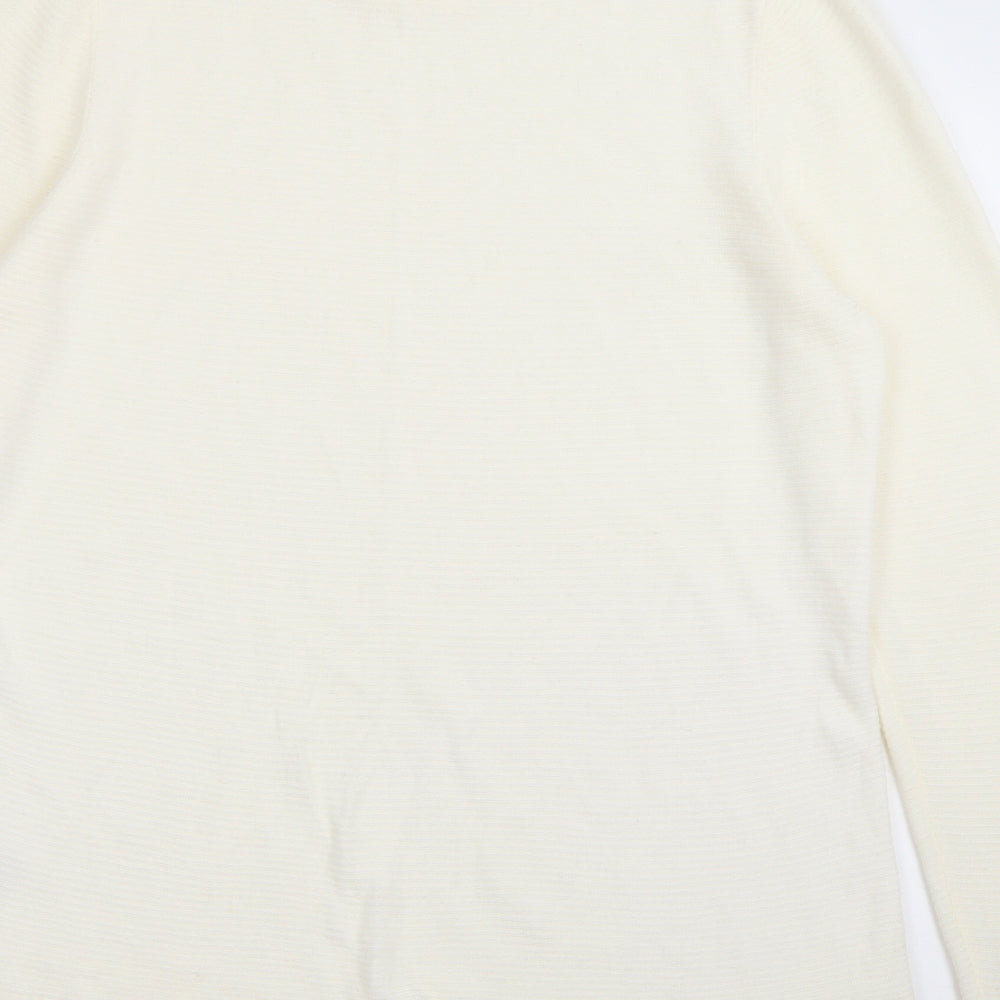 Womens UK Size 14 Marks and Spencer Ivory Pullover Jumper