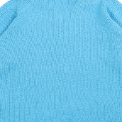 Isle Essentials Womens Beige Collared  Acrylic Pullover Jumper Size S