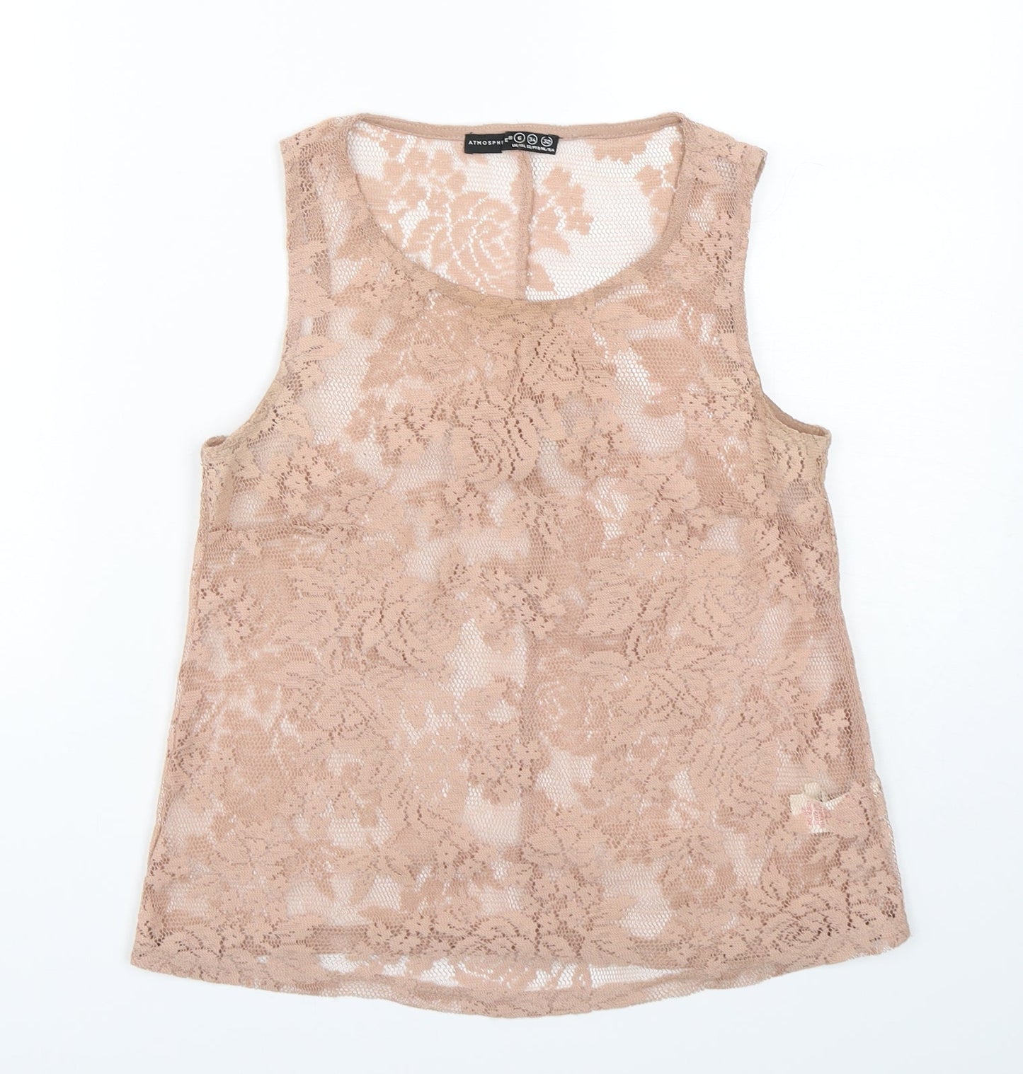 Womens UK Size 6 Atmosphere Beige Basic Tank
