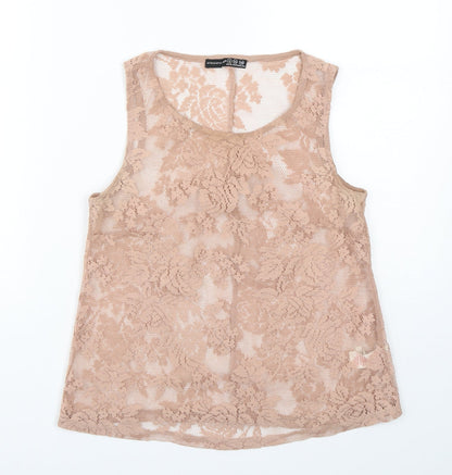 Womens UK Size 6 Atmosphere Beige Basic Tank