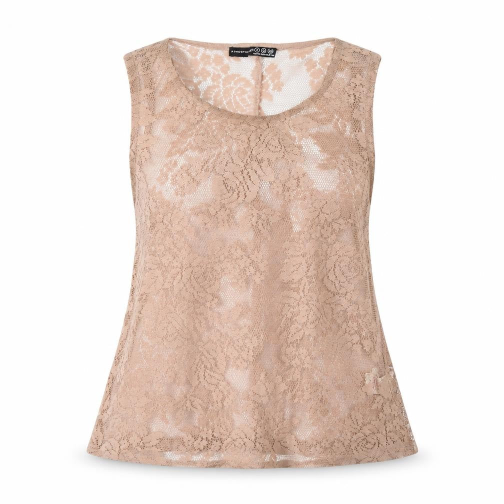 Womens UK Size 6 Atmosphere Beige Basic Tank