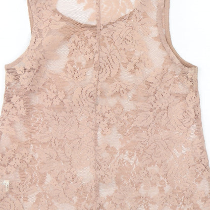 Womens UK Size 6 Atmosphere Beige Basic Tank