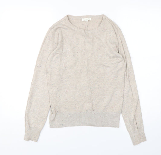 Womens UK Size XS H&M Beige Pullover Jumper