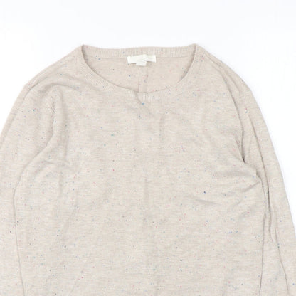 Womens UK Size XS H&M Beige Pullover Jumper