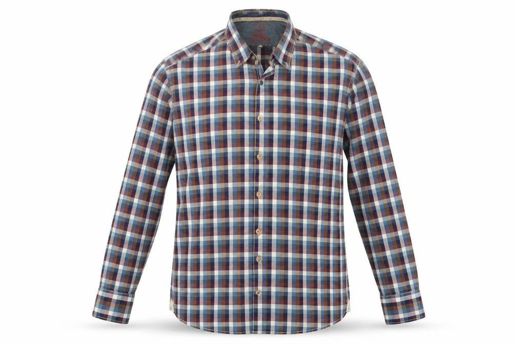 Mens UK Size XL Colours & Sons Multicoloured  Button-Up Long Sleeve Casual Shirt
