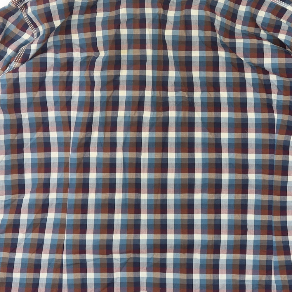 Mens UK Size XL Colours & Sons Multicoloured  Button-Up Long Sleeve Casual Shirt