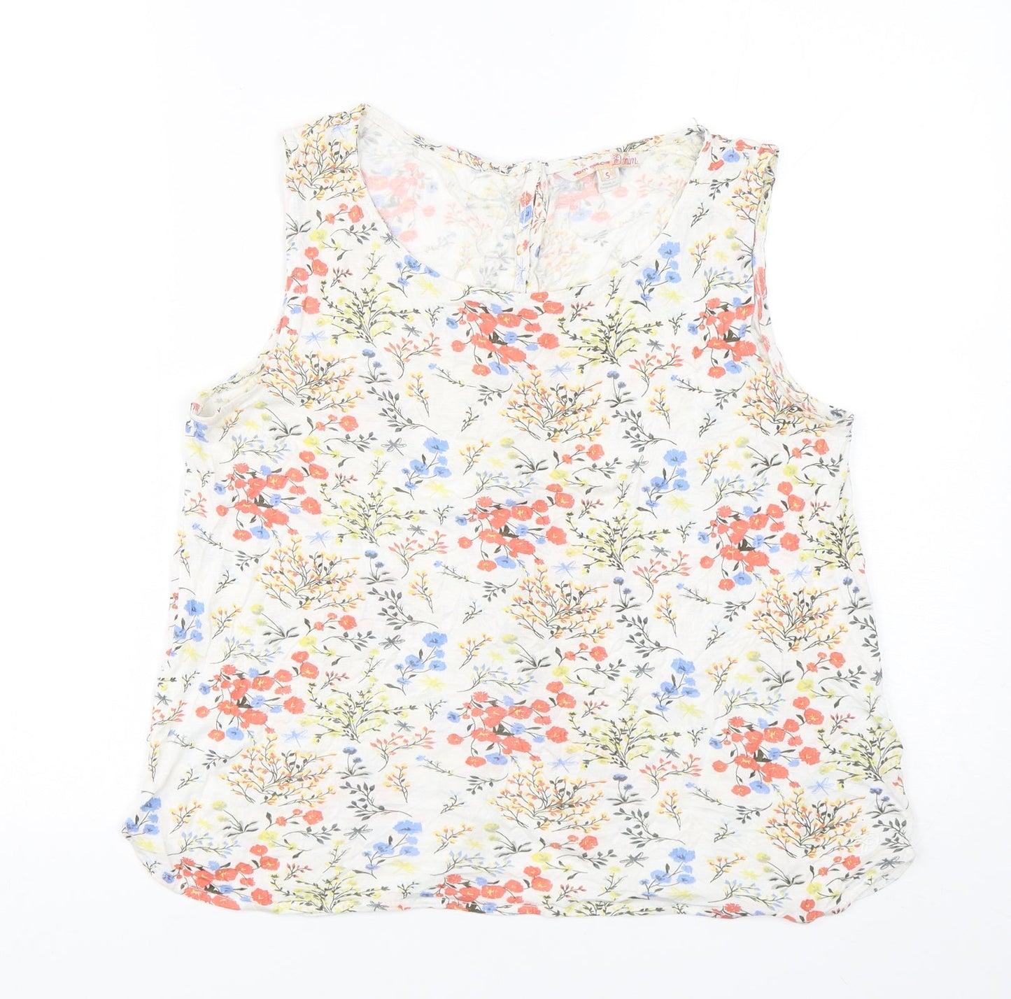 Womens UK Size S Tom Tailor Multicoloured Basic Tank