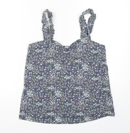 NEXT Womens Multicoloured Floral Polyester Camisole Tank Size 8 V-Neck