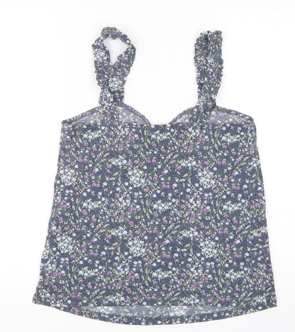 NEXT Womens Multicoloured Floral Polyester Camisole Tank Size 8 V-Neck