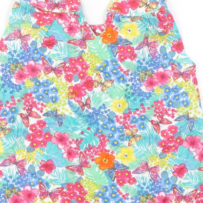 Mothercare Girls Multicoloured Floral Cotton Basic Tank Size 5 Years Round Neck Pullover