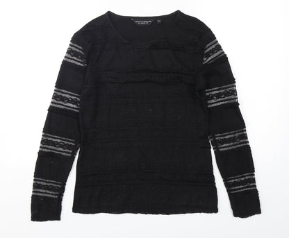 Womens UK Size 8 Dorothy Perkins Black Basic T-Shirt