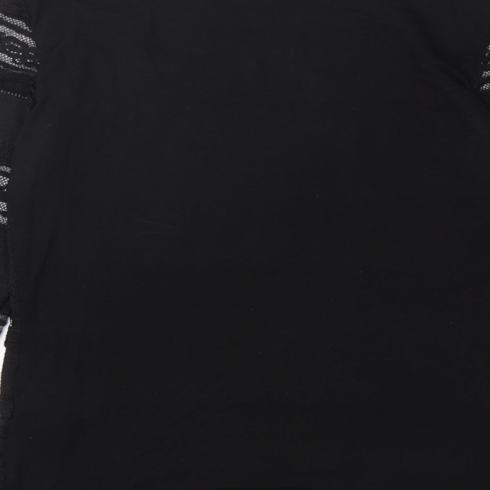 Womens UK Size 8 Dorothy Perkins Black Basic T-Shirt