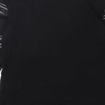Womens UK Size 8 Dorothy Perkins Black Basic T-Shirt