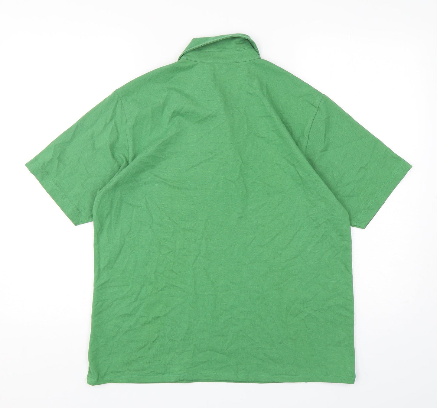 Saville Row Mens Green  Cotton  Polo Size M Collared Pullover