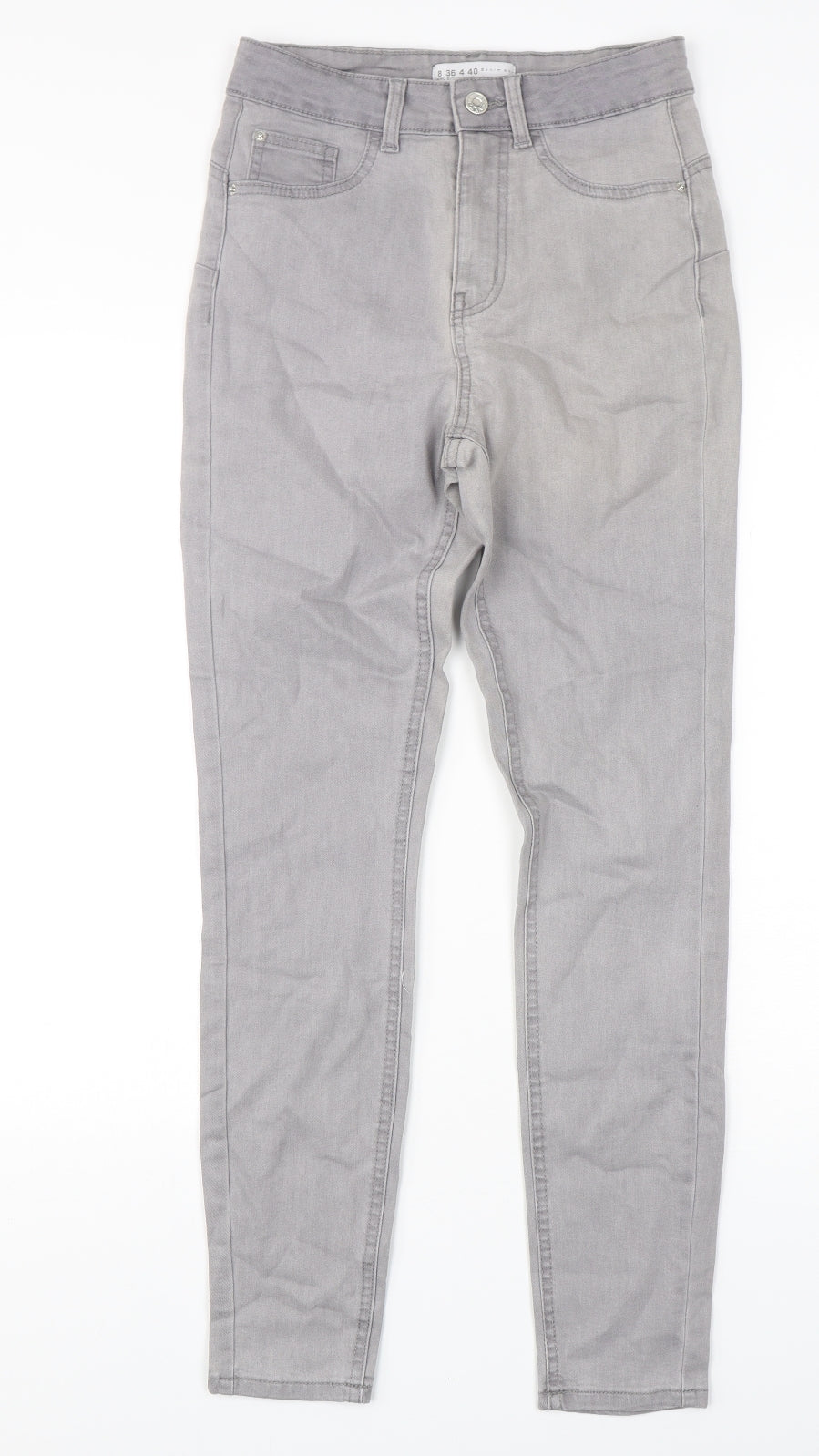 Denim Co Womens Grey  Cotton Skinny Jeans Size 8 L29 in Regular