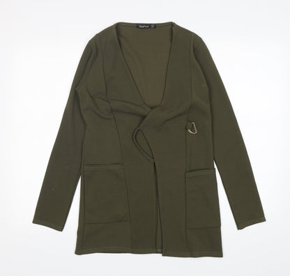 Boohoo Womens Green   Jacket Blazer Size 10  Tie