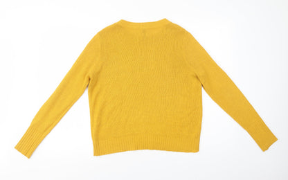 Womens UK Size S H&M Yellow Pullover Jumper