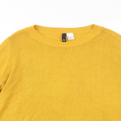 Womens UK Size S H&M Yellow Pullover Jumper