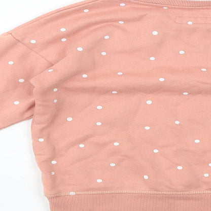 Primark Girls Pink Polka Dot Cotton Pullover Sweatshirt Size 7-8 Years  Pullover - Love Your Planet