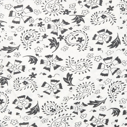 Damart Womens White Paisley Polyester Basic T-Shirt Size M Crew Neck