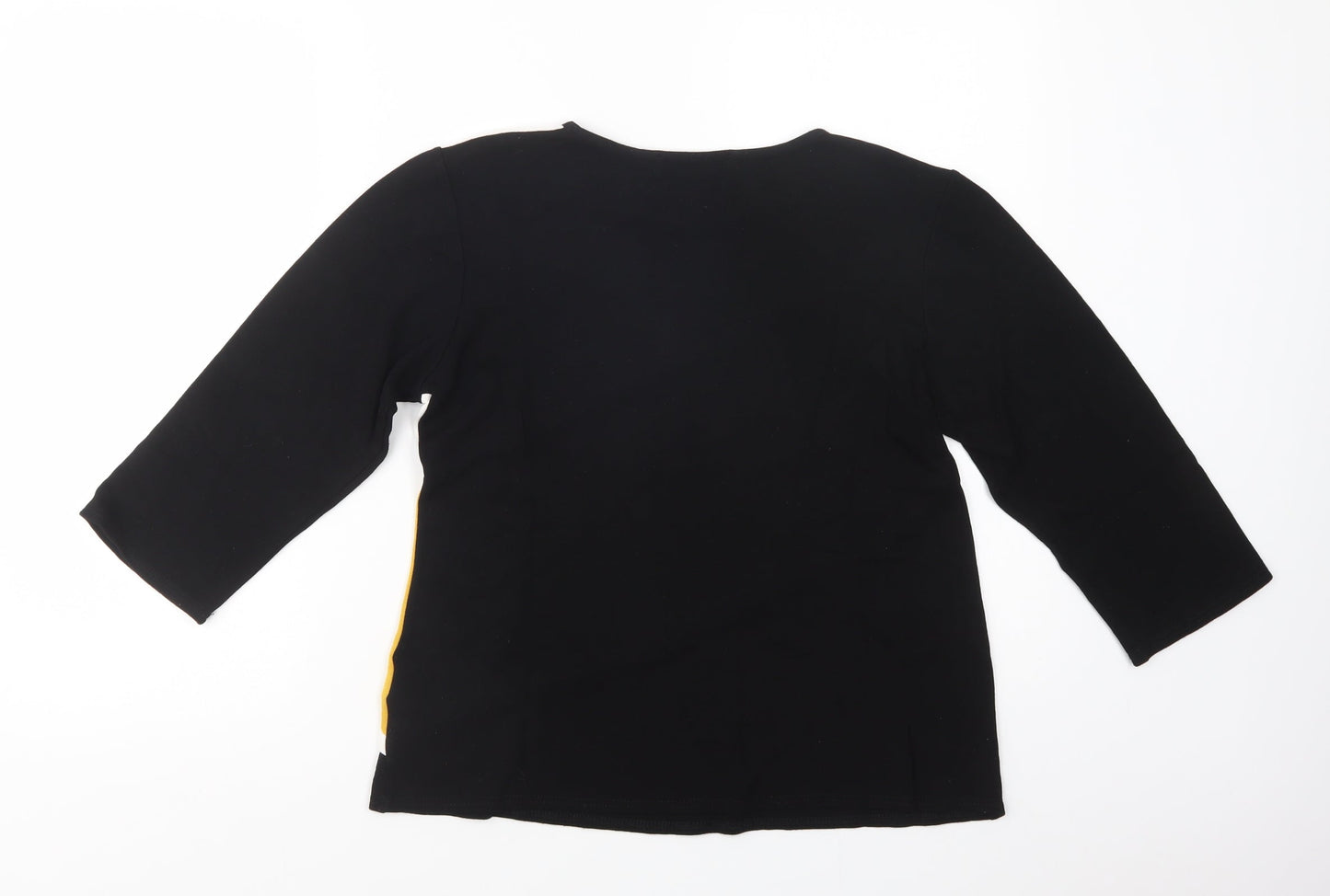 Just Elegance Womens Black Crew Neck  Viscose Pullover Jumper Size 14