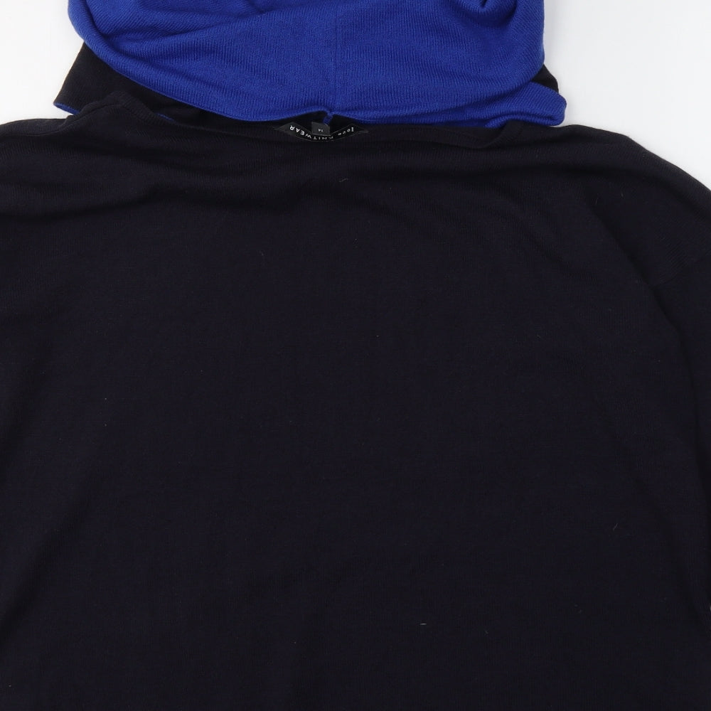 Womens UK Size 14 M&Co Blue Jersey Blouse