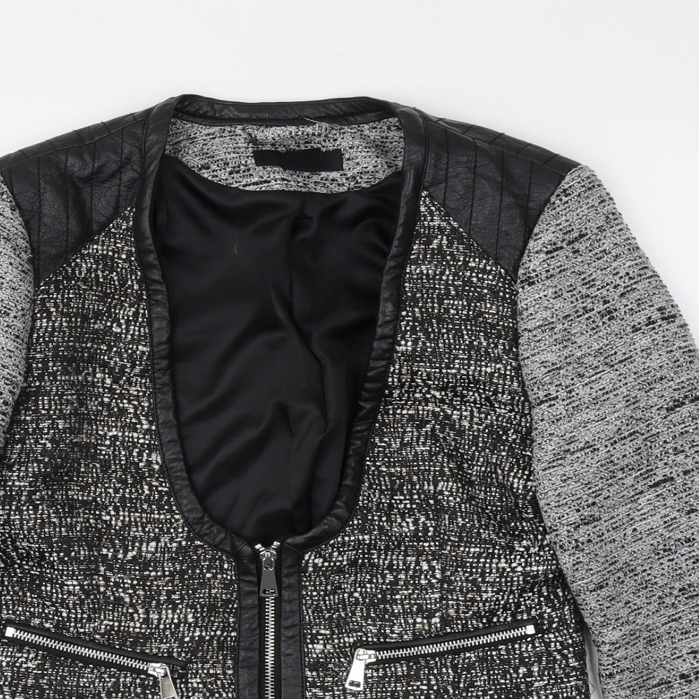 Womens UK Size 4 H&M Black Jacket