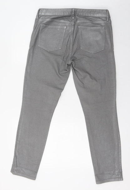Gap Womens Grey  Cotton Skinny Jeans Size 30 in L27 in Slim Zip