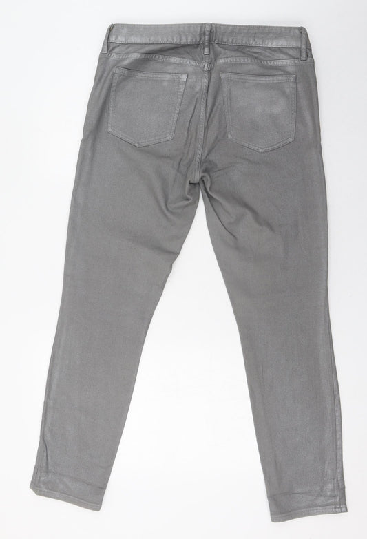 Gap Womens Grey  Cotton Skinny Jeans Size 30 in L27 in Slim Zip