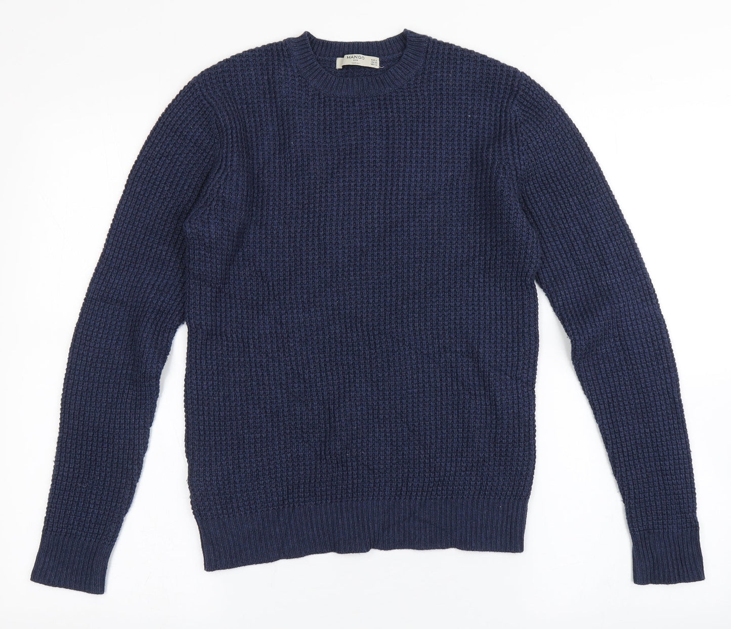 Womens UK Size S Mango Blue Pullover Jumper