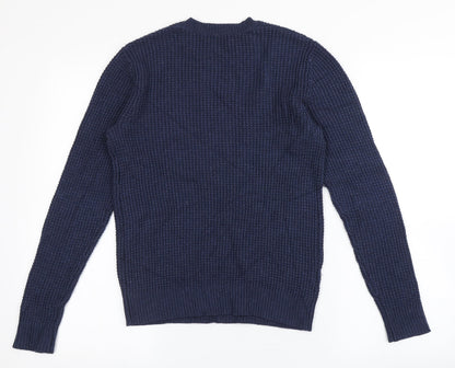 Womens UK Size S Mango Blue Pullover Jumper