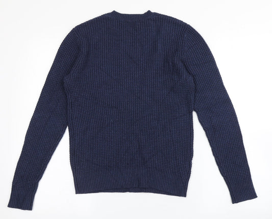 Womens UK Size S Mango Blue Pullover Jumper