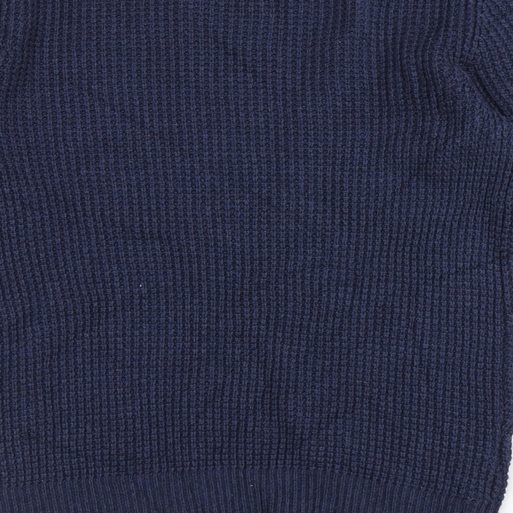 Womens UK Size S Mango Blue Pullover Jumper
