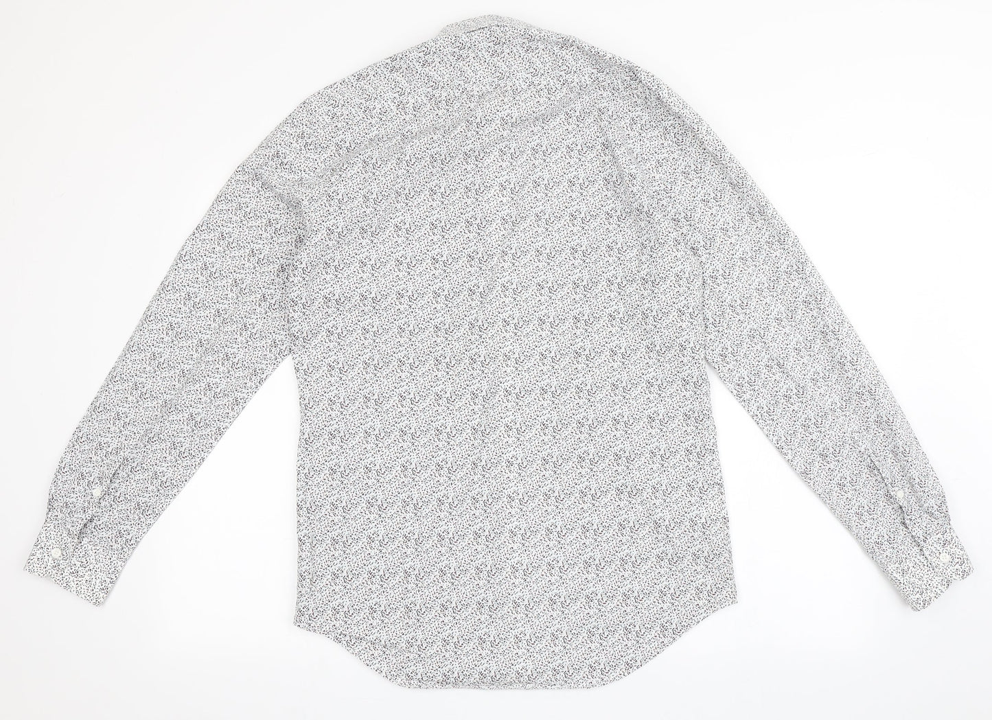 Autograph Mens White  Cotton  Button-Up Size 15 Collared Button