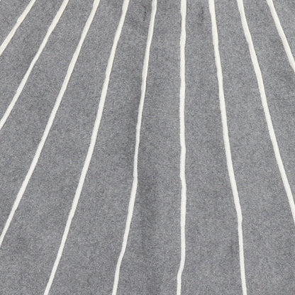 Cynthia Rowley Womens Grey Striped Cotton Flare Skirt Size S