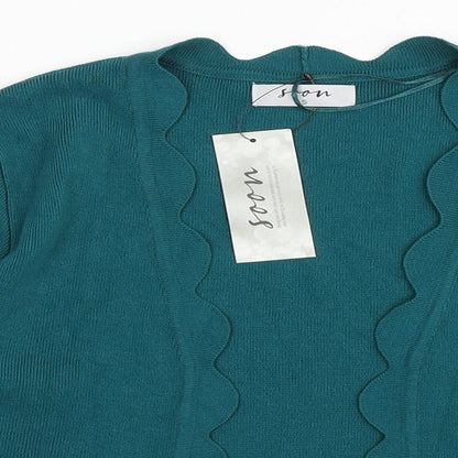 Womens UK Size S Soon Green Shrug Jumper