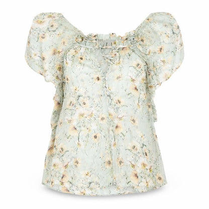 Womens UK Size 8 H&M Green Basic Blouse