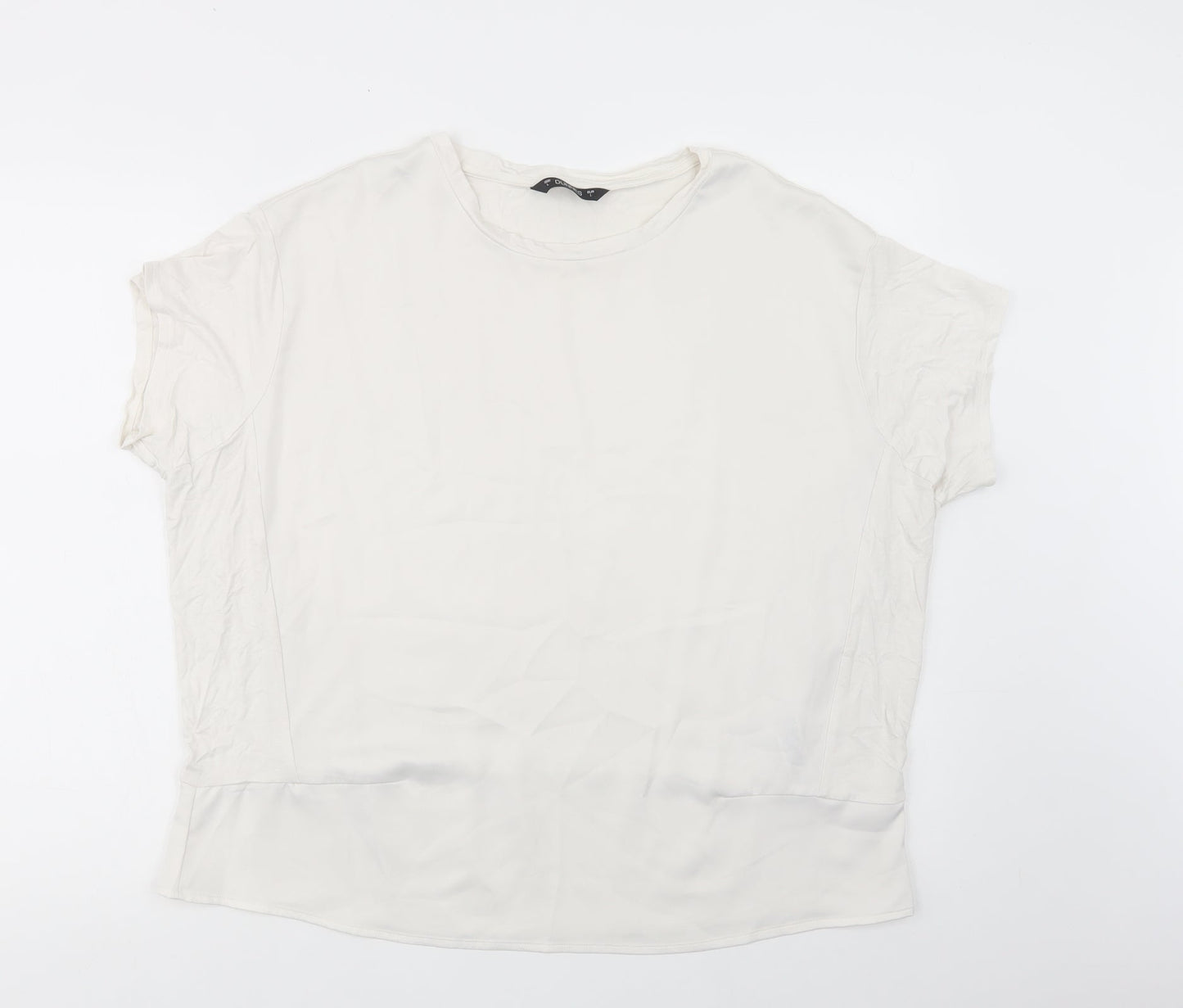 Womens UK Size L Dunnes Stores White Basic Blouse