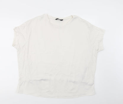 Womens UK Size L Dunnes Stores White Basic Blouse