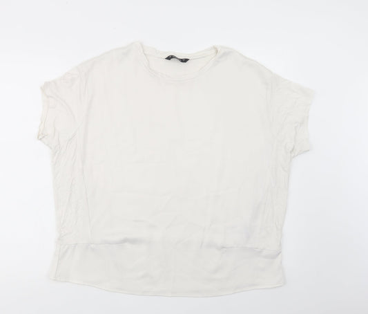 Womens UK Size L Dunnes Stores White Basic Blouse