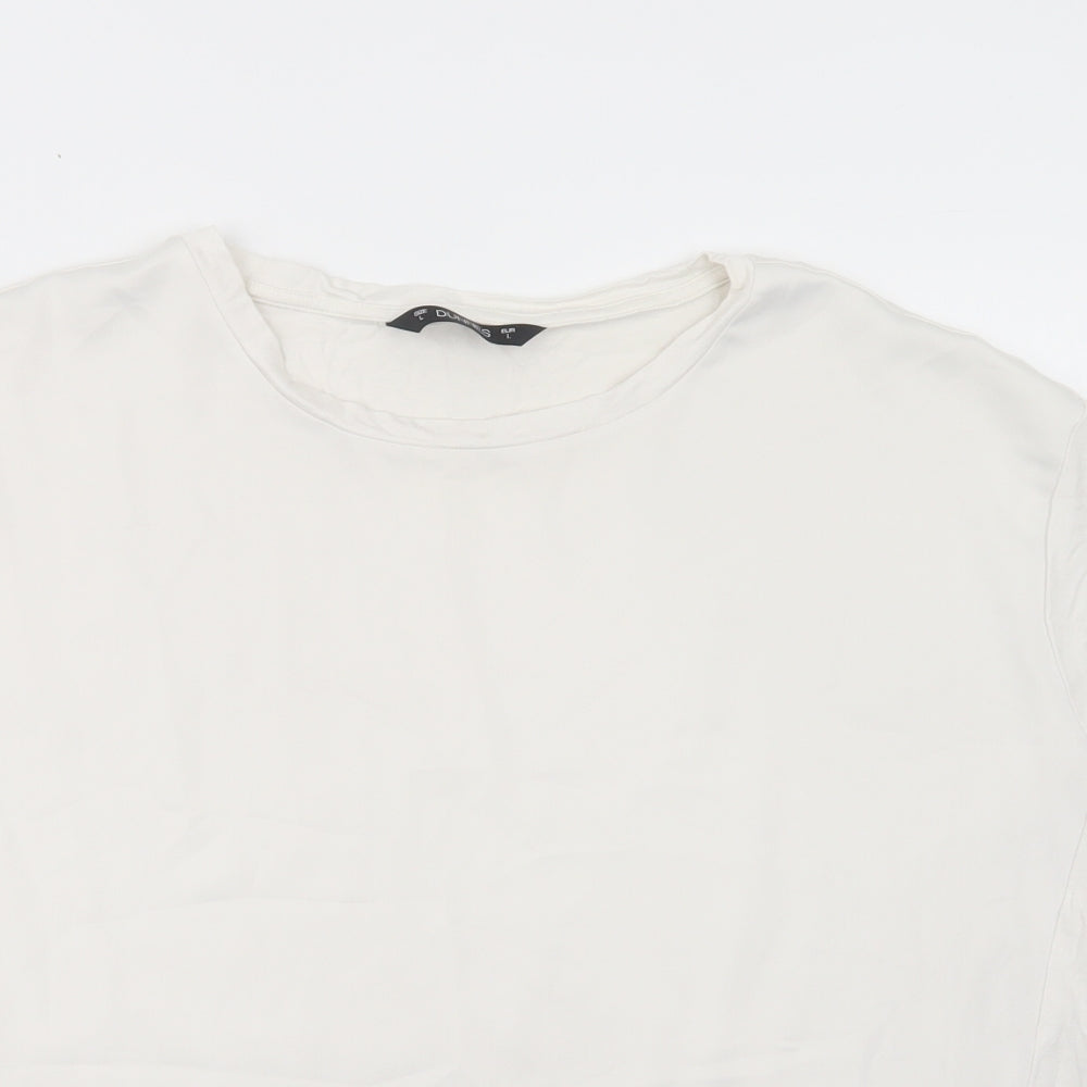 Womens UK Size L Dunnes Stores White Basic Blouse