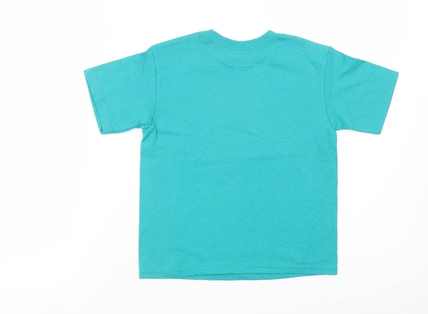 Delta Pro Weight Girls Green  Cotton Basic T-Shirt Size 4 Years Crew Neck Pullover - Superstar